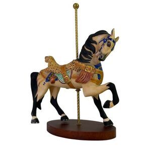 Franklin Mint 1988 The Treasury of Carousel Art Leopard Saddle Horse 6.25”